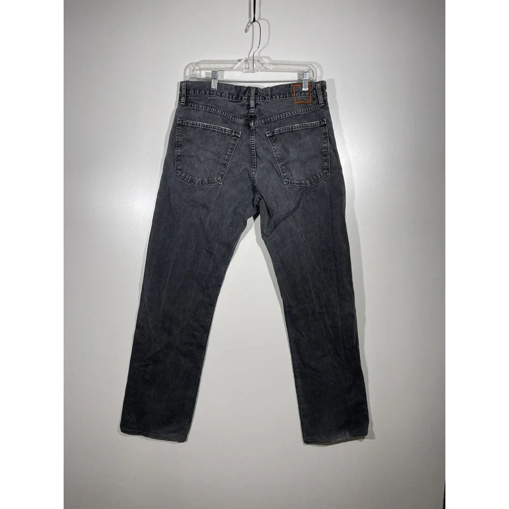 HUGO BOSS Orange Label Jeans HB1 Dark Gray Button Fly Straight Leg Denim 33x32
